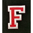 thumbnail image 2 of Initials A to Z and Numbers College Varsity Letterman Embroidered Iron On Patch 3" Red/White (F), 2 of 2
