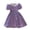Purple, variant on LIJCC Girls' Short-Sleeve Dress - Sequin Design, Puffed Shoulders & Contrast Neckline - Ideal for Festive Gatherings & Special Occasions