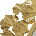 thumbnail image 6 of 30.5"Eden Gingko Leaf Round Wall Mirror, Iron Metal Plate Frame Antique Finish Mirror, 6 of 7