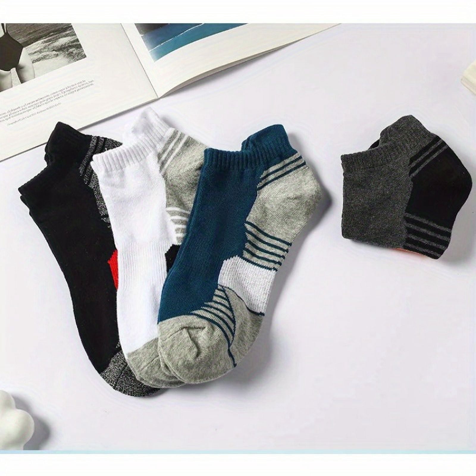 4 Pairs of Soft & Breathable Cotton Blend Short Socks for Men - Comfortable Low-Cut Ankle Socks for Summer Casual Sports , Hand Washable, Solid Color, Knit Fabric