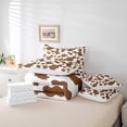 thumbnail image 5 of YST Burnt Sienna Cowhide Comforter Set, 7-Piece, Farmhouse Western, Twin, 5 of 5
