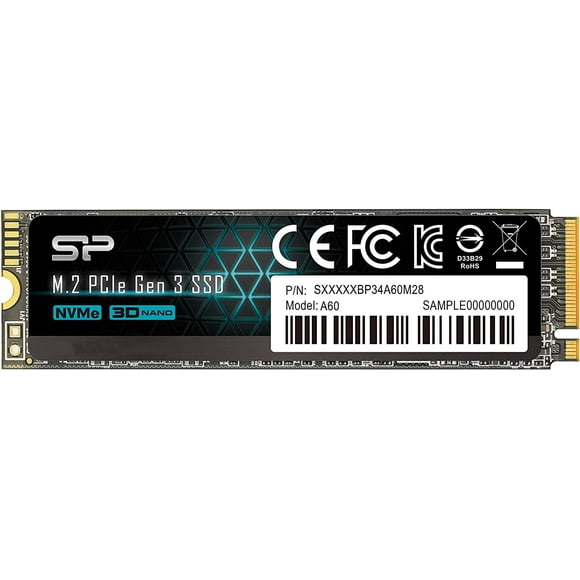 Sicon Power 512GB NVMe M.2 PCIe Gen3x4 2280 Read/Write up to 2200/1600MB/s SSD Solid State Drive SP512GBP34A60M28