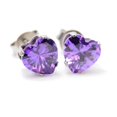 thumbnail image 3 of Kit De Cadena Dije Y Aretes en Forma de Corazon Morado Genérico Kitgotadeagualila, 3 of 5