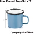 thumbnail image 2 of Enamel Camping Coffee Mug Set of 6, Small Colored Mugs Cups for Family Gathering/Friend Party/Camping/Picnic/Fishing, Lightweight & Portable -12 Ounce, 350ML & Multicolor, 2 of 6
