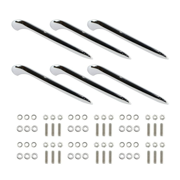 6 Pcs 9 1/4" Fender Side Molding Trim Set Fits 1952 1953 1954 Mer-cury Monterey