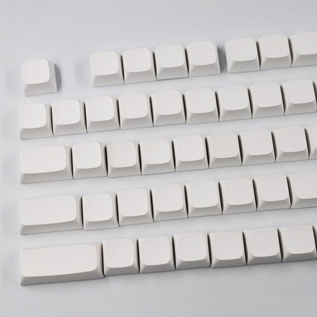 Tizuqe Minimalistic White Mechanical Keyboard Keycaps Blank Keycaps for 108 104 100 980