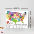 thumbnail image 5 of United States Map - USA Poster, US Educational Map - with State Capital - for Ages Kids to Adults- Home School Office - Printed on 12pt. Glossy Card Stock | Bulk Pack of 10 | 8.5 x 11 inches, 5 of 5