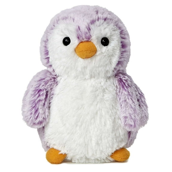 Aurora Pompom Mini Penguin Plush: Violet, 6"