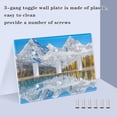 thumbnail image 4 of 3 Gang Light Switch Cover Plate Snow-capped Mountains Reflecting in Lake Wall Plate Decorate Electrical Outlet Cover Plates 4.56”x4.48”, 4 of 8
