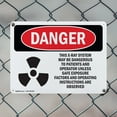 thumbnail image 5 of (2 Pack) This X-Ray System May Be Dangerous OSHA Danger Sign 10 Inch X 7 Inch Indoor / Outdoor Rust-Free Aluminum Metal Signs for Workplace, Workshop, and Construction Site, Made in the, 5 of 8