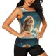 thumbnail image 2 of Fotbe Starry Sky Cloud Cute Rabbit Blusas Sin Mangas para Mujer – Estilo Casual, Corte Suelto, Slim-Fit, Cuello Redondo Deportivo, Tops de Verano para Gimnasio y Yoga-Large, 2 of 7