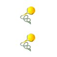 thumbnail image 1 of Greeniant Bola para masticar, juguete para masticar, suministros para perros, Color brillante, simplemente use entretenimiento, sin rebabas, 9cm/Amarillo 2Conjunto, 1 of 6