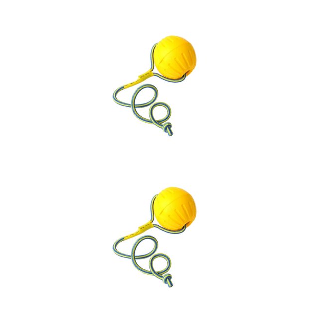 Greeniant Bola para masticar, juguete para masticar, suministros para perros, Color brillante, simplemente use entretenimiento, sin rebabas, 9cm/Amarillo 2Conjunto