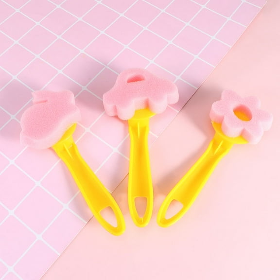 KALLORY 25Pcs DIY Art Painted Sponge and Set Colorful Early Educational Graffiti Drawing Watercolor Pen Painting Art Supplies