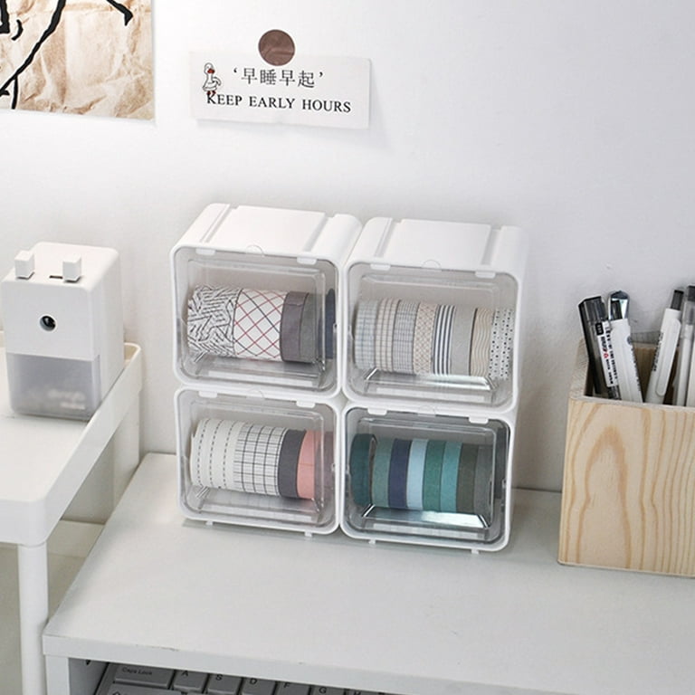TINYSOME Mini Tape Storage Box for Home Office School Supplies Sticker  Storage Organizer 