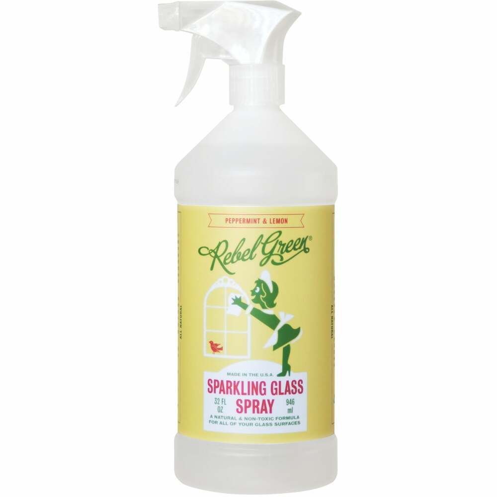 Rebel Green 32 Oz. Peppermint & Lemon Glass Cleaner 853430006322