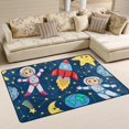 thumbnail image 2 of SKYSONIC Cute Little Astronaut Lightweight Carpet Mats Area Soft Rugs Floor Mat Doormat Decoration for Rooms Entrance 36x24 inches, 2 of 6