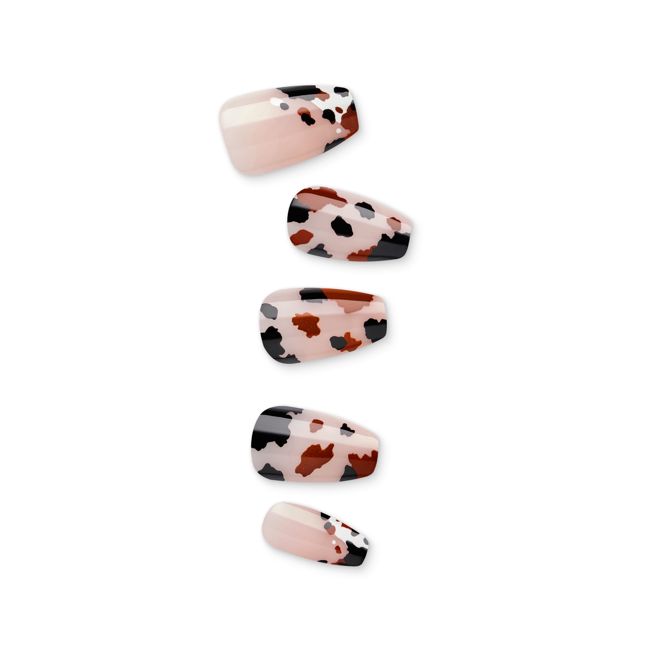 Impress Spring Press On Nails, No Glue Needed, Purple, Medium Coffin, 30 Ct.