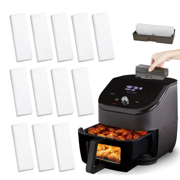 12 Pcs Air Fryer Filters  Vortex Plus 6 Quart Air Fryer Replacement Filters Air Fryer Accessories Effective at Removing Odors Filters for Air Fryer(White)