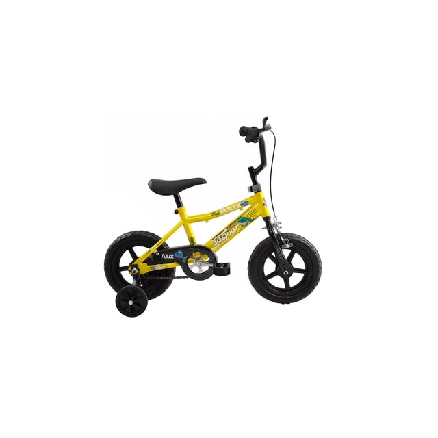 Bicicleta Infantil Para Niño Rodada 12 BLACK PANTHER Ruedas Entrenadoras Amarillo