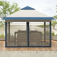 thumbnail image 4 of Outdoor Basic 11'x11' Collapsible Patio Gazebo, with Mosquito Netting, Navy Blue, 4 of 8