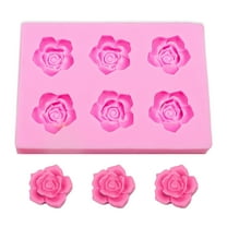 6-Cavity Small Rose Silicone Fondant Mold, Fondant & Chocolate Molds for Decorating Cake, Candy, DIY Baking Supplies (1-Pack)