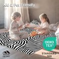 thumbnail image 4 of ODIKA 6'x9' Machine Washable Non-Slip Area Rug, Intricate Zebra High Traffic Rug, Black, 310960, 4 of 5