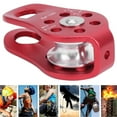 thumbnail image 4 of Single Pulley Fixed, Light Weight Quality Aviation Aluminum Small Rope Pulleys 20KN Climbing Pulley, Man For Woman Red, 4 of 8
