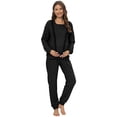 thumbnail image 6 of Sunsent Women Maternity Nursing Pajama Sets Long Sleeve Top & Pants with Pockets Breastfeeding Sleepwear Double Layer Pregnancy, 6 of 10