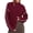 Burgundy, variant on BTFBM Womens Oversized Sweaters Contrast Chunky Knit Sweater Loose Fit Mock Neck Long Sleeve Tops, Soft Cozy Knitwear, Fall Fashion, Casual Winter Clothing, Daily Going Out Outfits