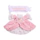 thumbnail image 3 of Vestido de princesa para muñecas perfke con diadema para muñecas de 38 cm Rosa, 3 of 9