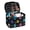 Colorful Paw Print Pattern, variant on FUIALDOLG Polyester Cosmetic Bag with Zipper, Blue Gray Geometric Camo Portable Cosmetic Case for Home Vacation