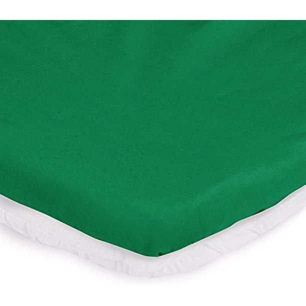 aBaby Cradle Mattress Protector and Sheet Combo, Green, 15" x 33
