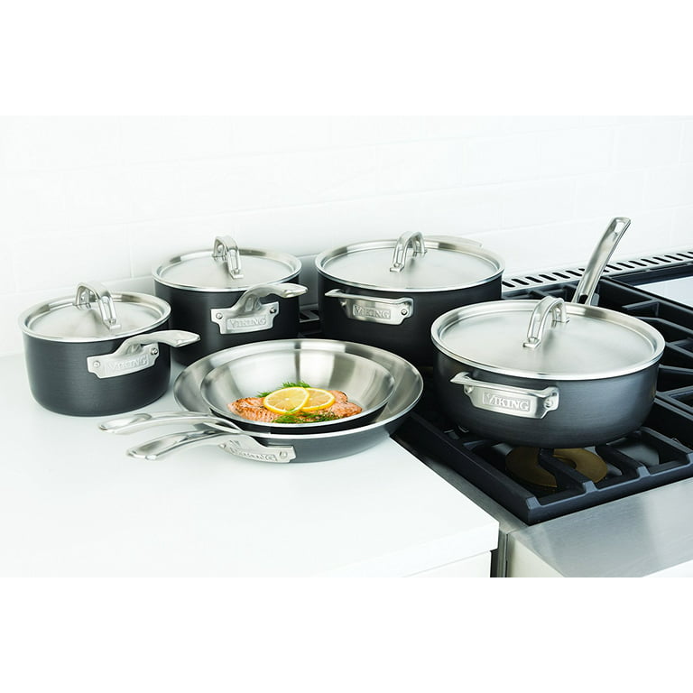 5-Ply Stainless Steel Cookware Set - 10 Piece, Viking