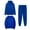 Blue, variant on 3 Piece Sweatsuit Set for Women Long Sleeve Crewneck Top and Hoodies Pullover Joggers Fall Comfy Outfits