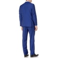 thumbnail image 2 of Adam Baker Men's Modern Fit 100% Wool Two-Piece Notch Lapel Suit - Blue Plaid - 48L, 2 of 5