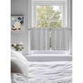 thumbnail image 4 of Half Window Curtains 24 Inches Long, Black Striped Window Treatment Curtain Drapes, Black White Stripes Farmhouse Short Curtains Tiers for Kitchen Over Sink, 27.5"x24", 2 Panels, 4 of 7