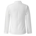 thumbnail image 6 of Pxiakgy Women Fashion Casual Solid Long Sleeve Open Front Notched Collar Suit Cardigan Office Ladies Jacket Coat White1 + XL, 6 of 6