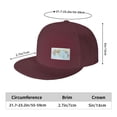 thumbnail image 3 of World Map Flat Bill Hats for Men Snapback Skull Skateboard Hats Baseball Cap, 3 of 7