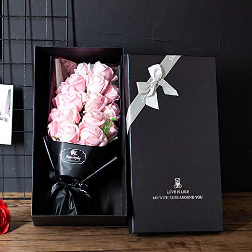 Box For Wedding Valentine's Day Gift 50 Set Rose Bath Soap Flower Scented Petal 