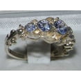 thumbnail image 3 of LBG 925 Sterling Silver Real Genuine Tanzanite Womens Anniversary Ring - Size 8, 3 of 4