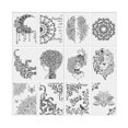 thumbnail image 1 of 12 Uds. Pntil pacoración para hogar pntil para manualidades DIY álbum de fotografía en relieve en pared de Gloria Plantillas de mandalas, 1 of 9