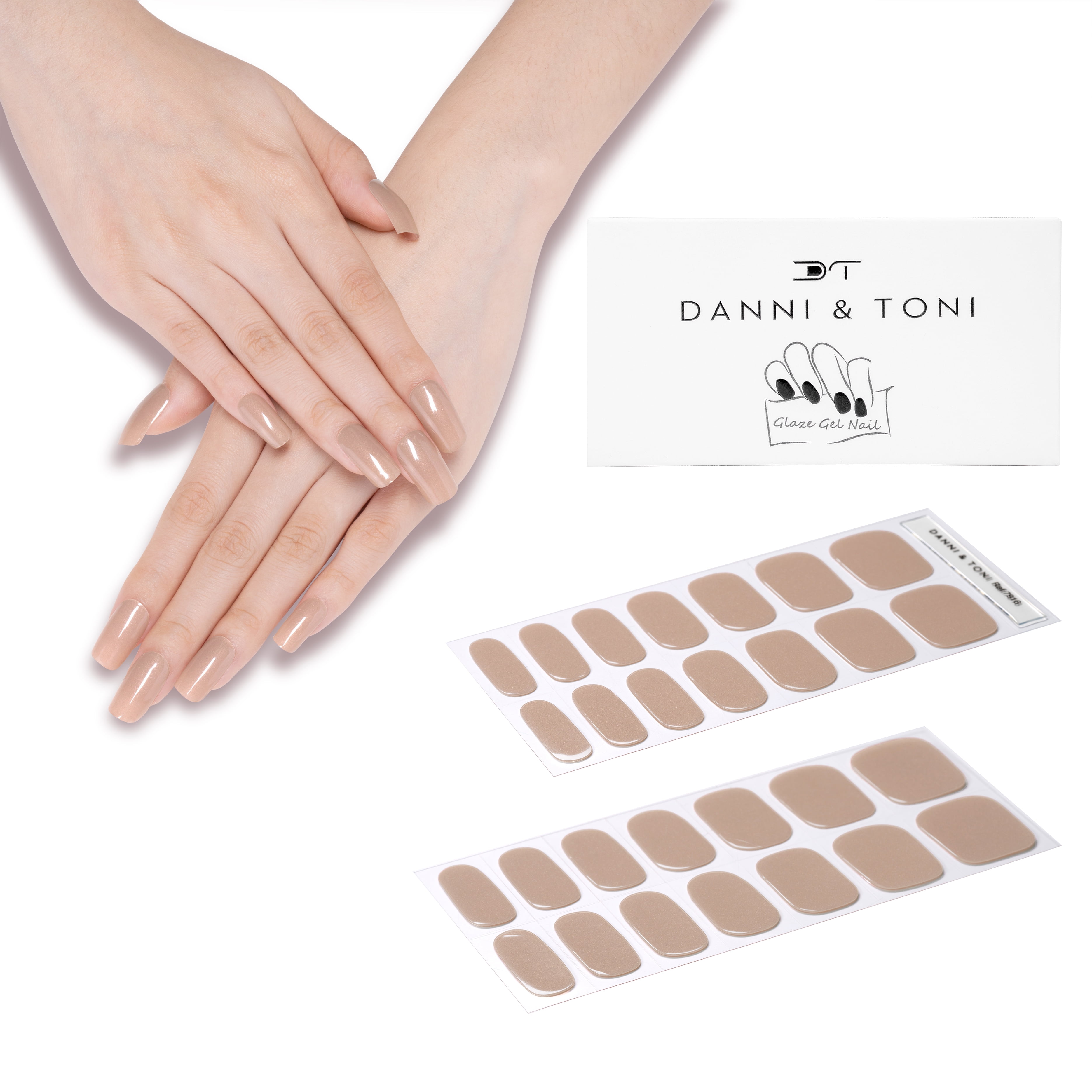 DANNI & TONI SemiCured Gel Nail Stickers (Allure Love) Gel Nail Strips