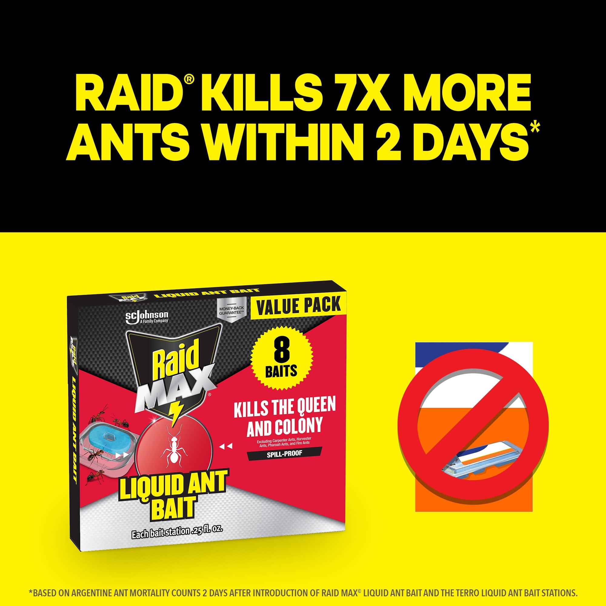 Raid MAX Liquid Ant Killer Bait, Outdoor and Indoor Ant Killer Traps for Home, 8 Count