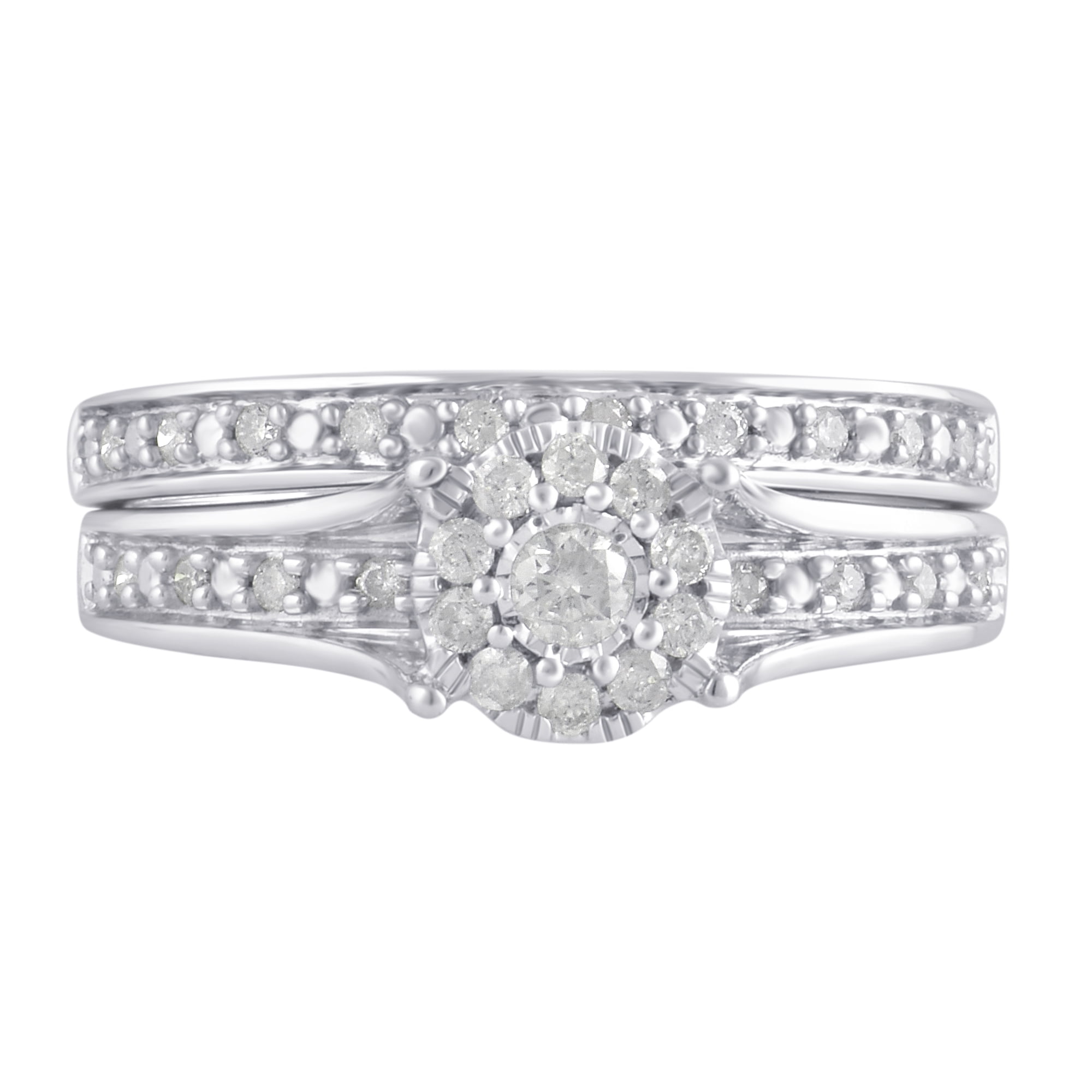 Forever Bride 1/3 Carat T.W. Diamond Composite 10Kt White Gold Bridal Set
