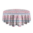 thumbnail image 5 of Pioneer Flower Floral Print Pattern Round Tablecloth 60"x60",Wrinkle Wipeable Table Cloth for Kitchen Dining Room Picnic Patio Party, 5 of 6