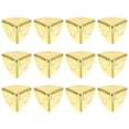 thumbnail image 1 of Uxcell 12 Pack Decorative Box Corner Cover, 18mm Metal Edge Guard, Furniture Corner Edges Protector, Gold, 1 of 6
