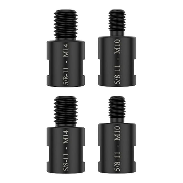 4 adaptadores para amoladora , conector para amoladora , rosca hembra de 5/8 de pulgada a rosca macho M10 M14, varilla de conversión