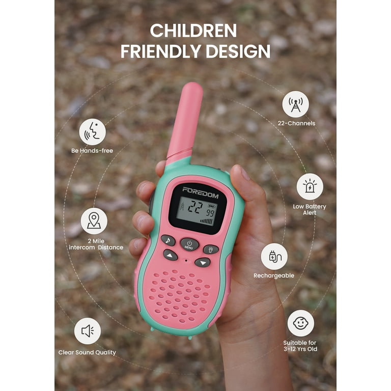 FOREDOM J388C Kids Handheld Electronic Walkie Talkies with FOREDOM J388C Kids Handheld Electronic Walkie Talkies with