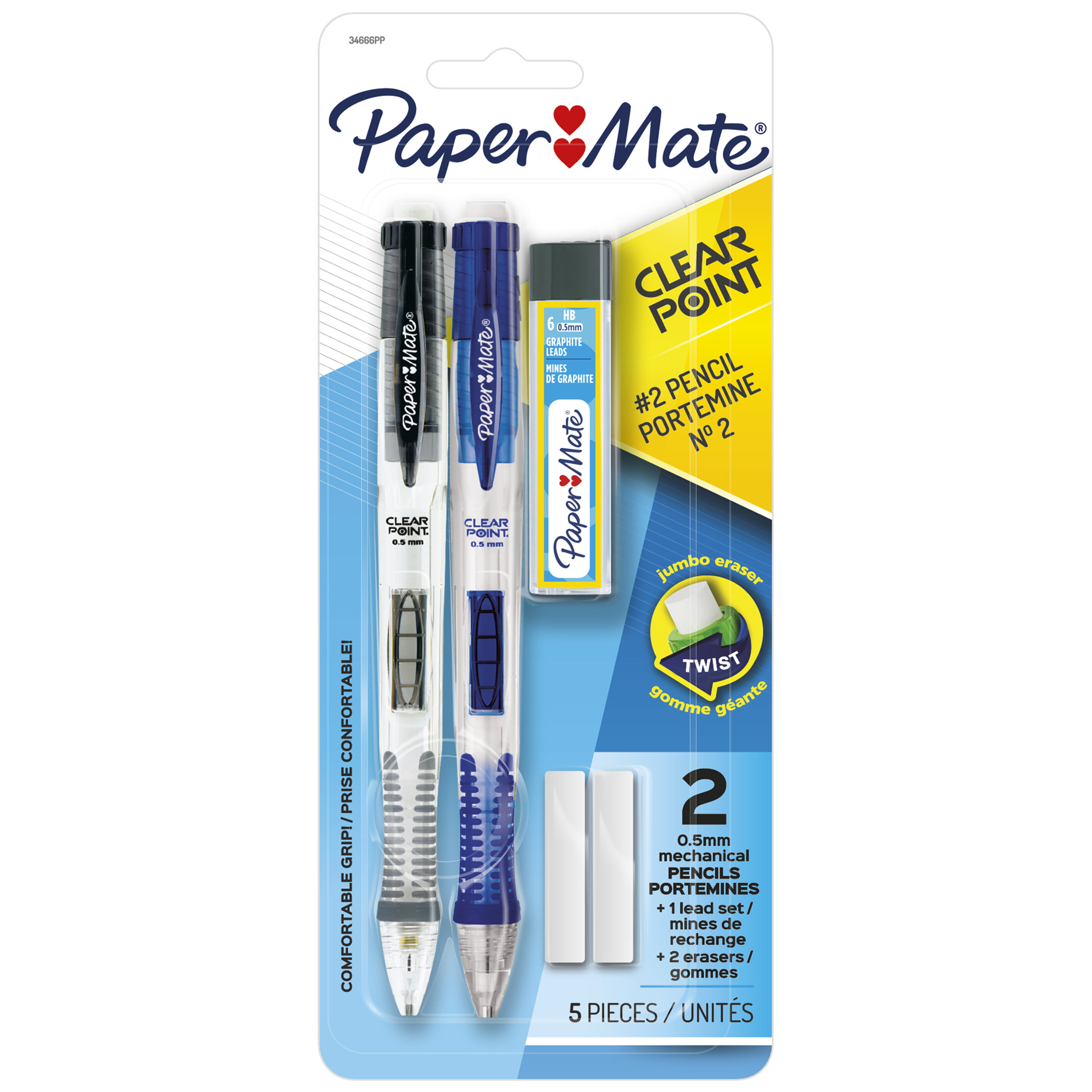 Paper Mate Disney Frozen HB#2 1.3mm Mechanical Pencils W/ Refills 